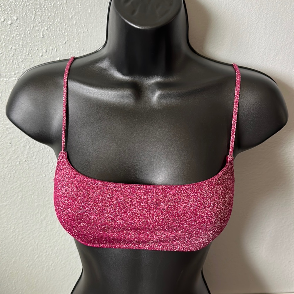 Grape sparkle triangl bathing suits top